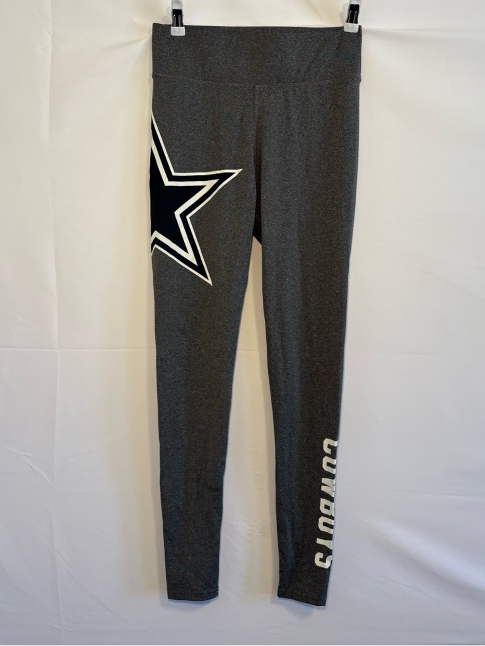 NFL Youth Dark Gray Cowboys Star Leggings with White Accent